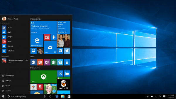 У Windows 10 буде більше реклами в меню «Пуск»