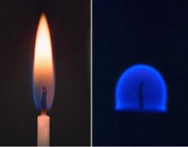 [Фото дня] Як свічка горить на Землі і в невагомості