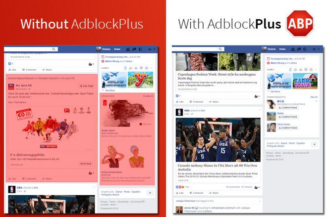 Розробники Adblock Plus створили фільтр, що прибирає примусову рекламу з Facebook