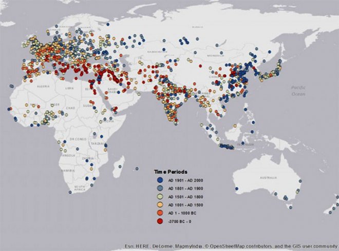 Міста з 6000-річною історією на карті світу