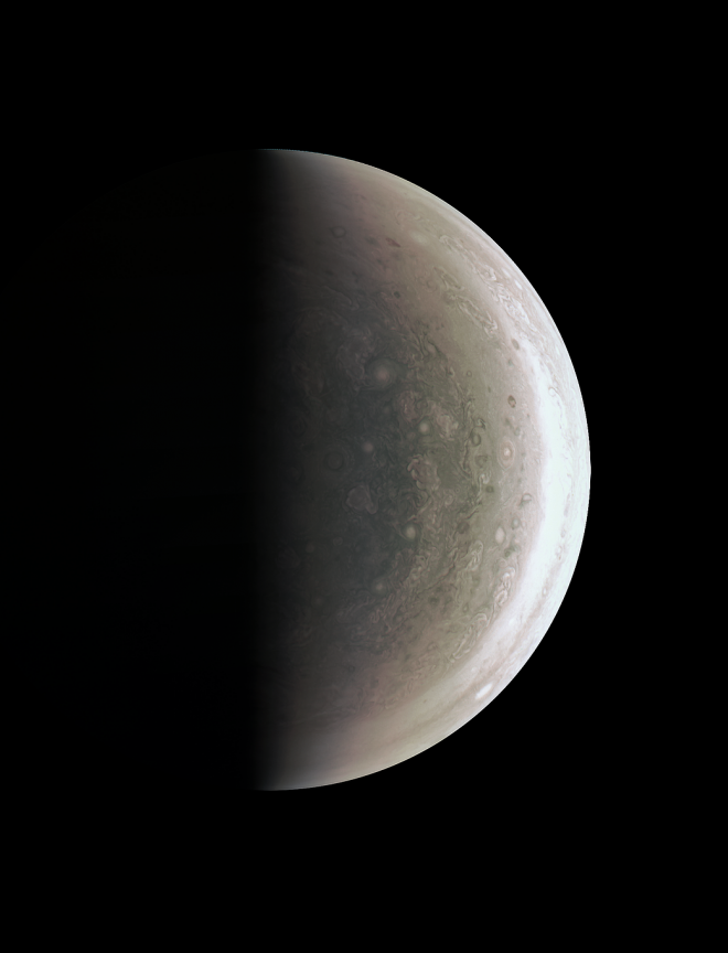 Отримано унікальний знімок полюса Юпітера