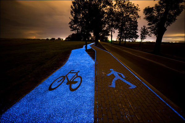 В Польщі побудували велодоріжку, яка світиться