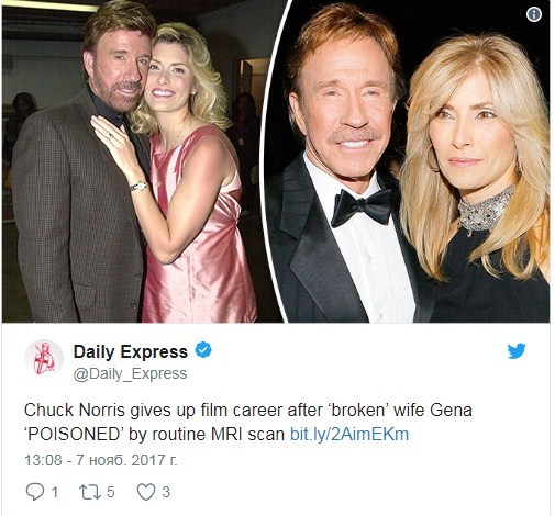 Американський актор Чак Норріс залишив кіно заради помираючої дружини