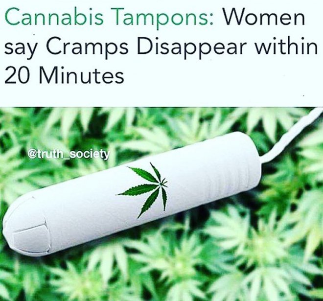 У Каліфорнії почали виготовляти тампони з марихуаною, що полегшують менструальний біль